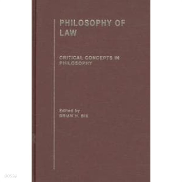 Philosophy of Law: Critical Concepts In Philosophy (영인본, Hardcover) (전4권)