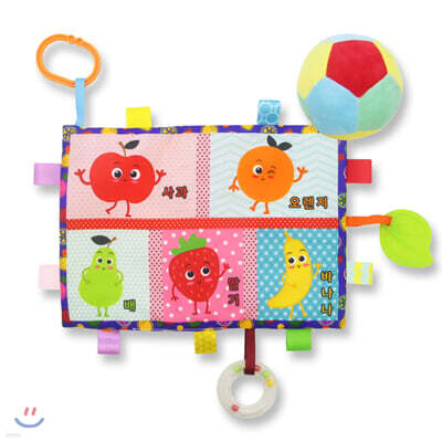 아기 유모차걸이 치발기 바스락 과일책 + 딸랑이 축구공