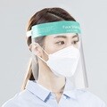 밴드형 페이스쉴드 국내생산 투명 얼굴 보호가리개 보안면