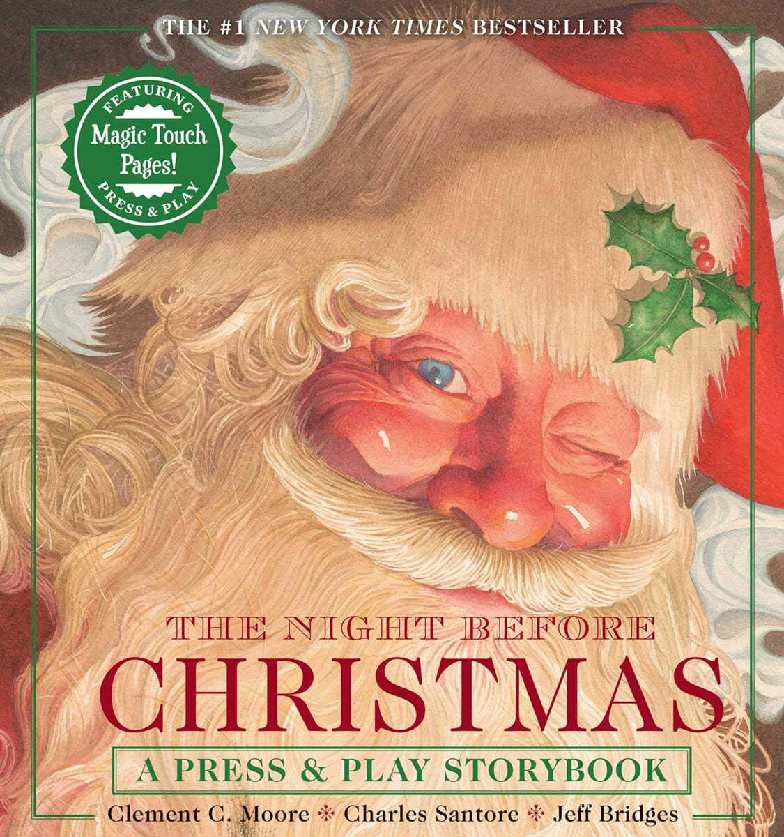 The Night Before Christmas Press and Play Storybook: The Classic Edition Hardcover Book Narrated by Jeff Bridges