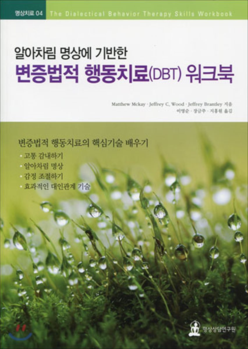 알아차림 명상에 기반한 변증법적 행동치료(DBT) 워크북