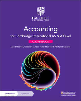 Cambridge International as &amp; a Level Accounting Coursebook with Digital Access (2 Years)