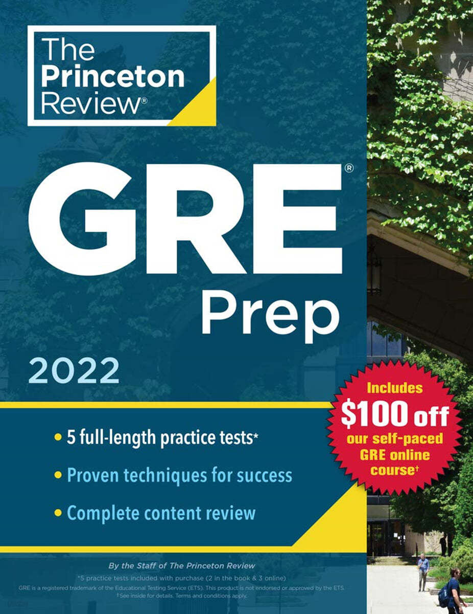 Princeton Review GRE Prep, 2022: 5 Practice Tests + Review &amp; Techniques + Online Features