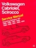 Volkswagen Cabriolet, Scirocco Service Manual 1985, 1986, 1987, 1988, 1989, 1990, 1991, 1992, 1993 Including Scirocco 16V