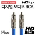 HDTOP 국산 75옴 RCA 코엑셜 5C 블루 동축 케이블 20M HT-ZBCX200