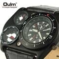 남성 아날로그 Oulm 3Pieces 스포츠 손목시계_4094