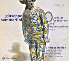 Andreas Bohlen 삼마르티니: 리코더 소나타 1집 (Giuseppe Sammartini: Sonatas For Recorder &amp; Basso Continuo)