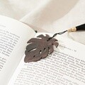 월넛 원목 몬스테라 북유럽 나뭇잎 모양 책갈피