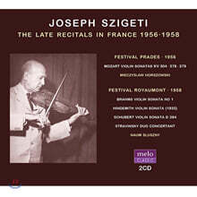 Joseph Szigeti 요제프 시게티 바이올린 리사이틀 / 모차르트, 브람스, 힌데미트, 슈베르트, 스트라빈스키
