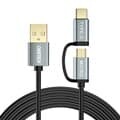 [CHOETECH] 초텍 2in1 USB to C타입+5핀 케이블(1.2m) XAC-0012-102BK