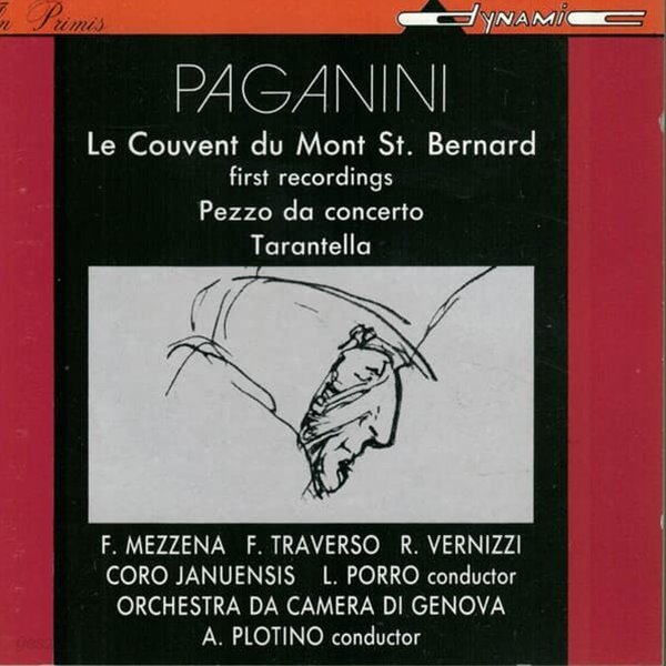 Paganini: Le Couvent Du Mont St. Bernard - F. Mezzena/F. Traverso/R. Vernizzi(유럽반)