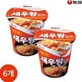 농심 새우탕면 컵라면 67g x 6개