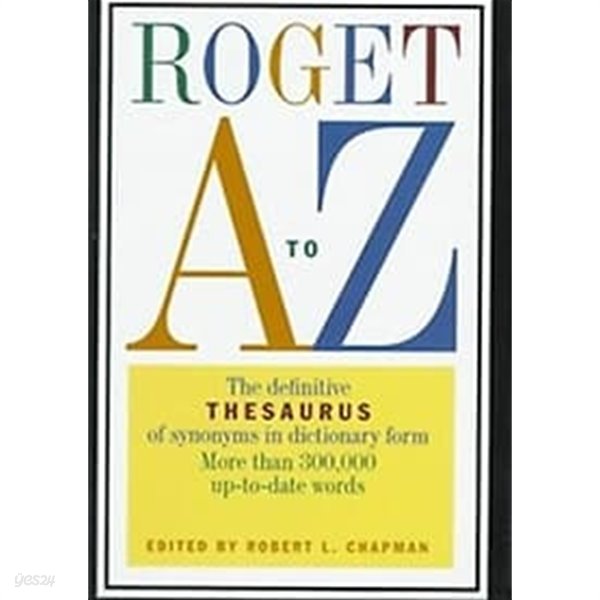 ROGET A TO Z /(HARDCOVER /영어원서/하단참조)