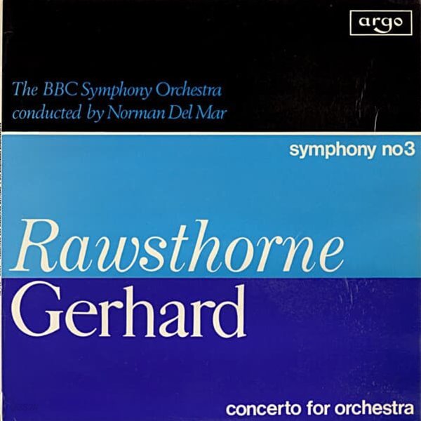 [수입][LP] Norman Del Mar - Rawsthorne: Symphony No. 3 / Gerhard: Concerto For Orchestra
