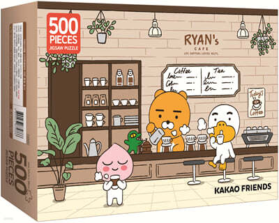 카카오프렌즈 직소 퍼즐 500 PCS : 라이언스 카페