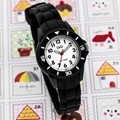 큐앤큐 VS66J-001Y 심플 블랙 캐주얼 패션 어린이 여성시계
