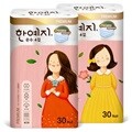 한예지 프리미엄 순수 4겹 화장지 25m 30롤x2팩