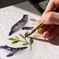 슥 칠해도 아름답게. 꽃잎 수채화 하얀 컬러링북 KIT