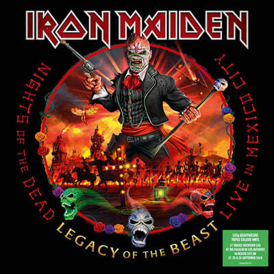 Iron Maiden (아이언 메이든) - Nights Of The Dead, Legacy Of The Beast: Live In Mexico City [그린 & 화이트 & 레드 컬러 3LP] 