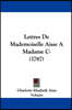 Lettres De Mademoiselle Aisse A Madame C- (1787)