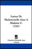 Lettres De Mademoiselle Aisse A Madame C- (1787)