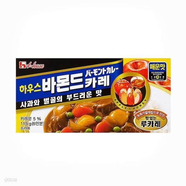 [농심] 하우스 바몬드 카레 (매운맛) 115g