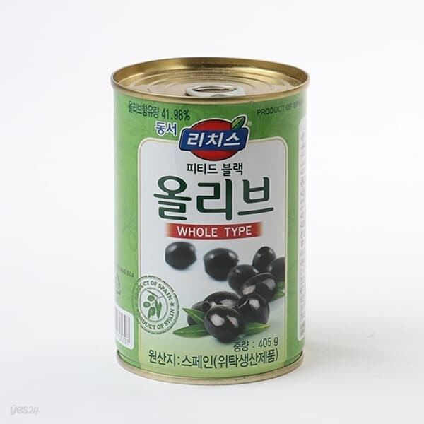 [글로벌푸드]리치스 피티드 블랙올리브 405g