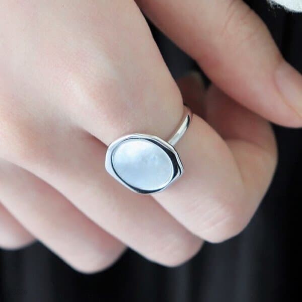 [Silver925] Shell fluid ring