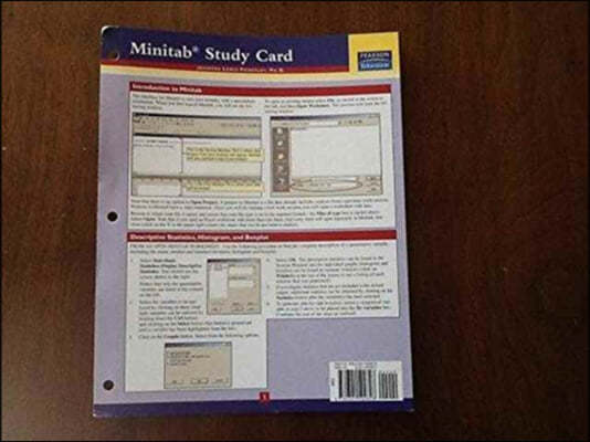 Minitab Study Card for Statistics