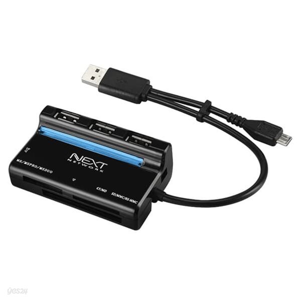 SㅁB NEXT-503OTG USB2.0 3포트 USB 허브 카드리더기 OTG 콤보