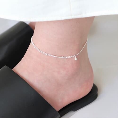 [Silver925] Unbalance ball anklet
