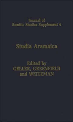 Studia Aramaica: New Sources and New Approaches