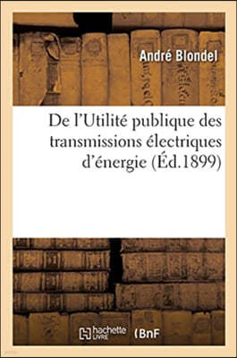 de l'Utilite Publique Des Transmissions Electriques d'Energie, But, Procedes, Etat Actuel: Valeur Economique Et Avenir