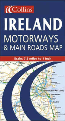 Motorways and Main Roads Map Ireland