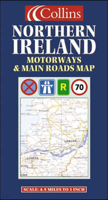 Motorways and Main Roads Map Northern Ireland