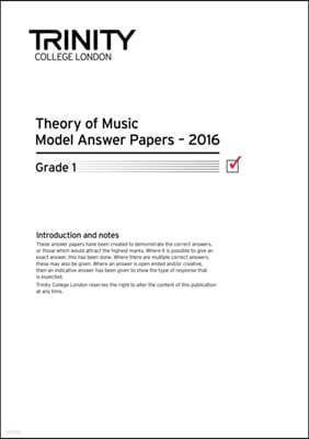Trinity College London Theory Model Answers Paper (2016) Grade 1