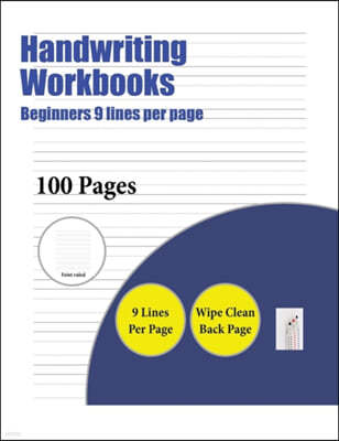 Handwriting Workbooks (Beginners 9 lines per page)