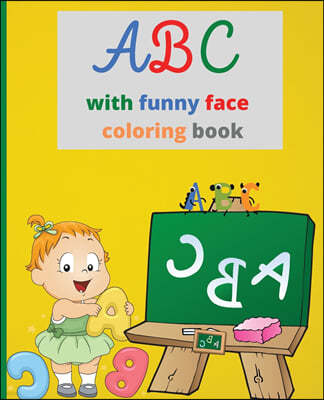 ABC with funny face Coloring book