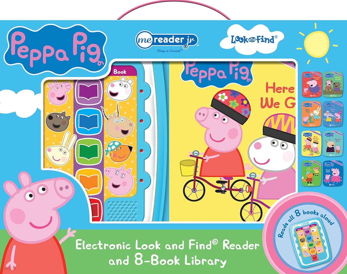 Peppa Pig: Me Reader Jr Electronic Look and Find Reader and 8-Book Library Sound Book Set