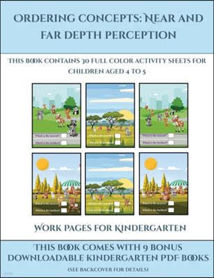 Work Pages for Kindergarten (Ordering concepts near and far depth perception)