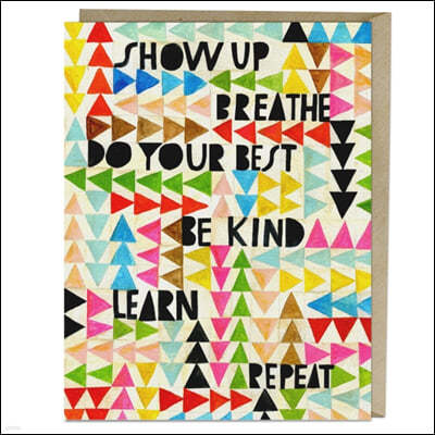 Lisa Congdon Show Up, Breathe Card