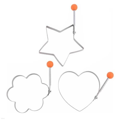 [쿠킹스]후라이 계란틀 3종세트/달걀 모양틀 후...