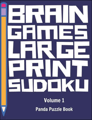 Brain Games Large Print Sudoku: Sudoku Books For Adults Hard