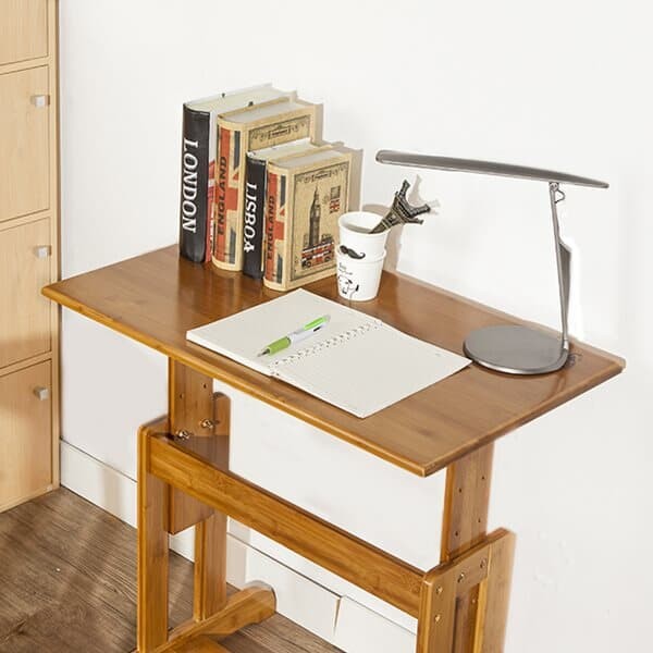 4단높낮이조절원목 간이책상/노트북책상 사이드테이블