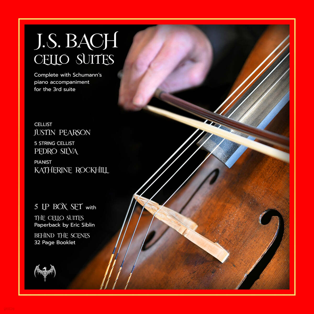 Justin Pearson 바흐: 무반주 첼로 모음곡 전곡 (J.S.Bach: Complete Cello Suites BWV1007-BWV1012) [5LP] 