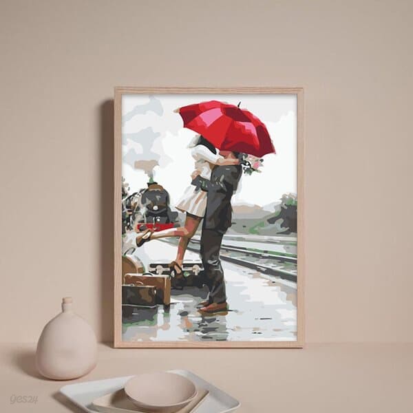 비오는날 우산속 커플 DIY명화그리기 유화그리기세트 명화색칠하기