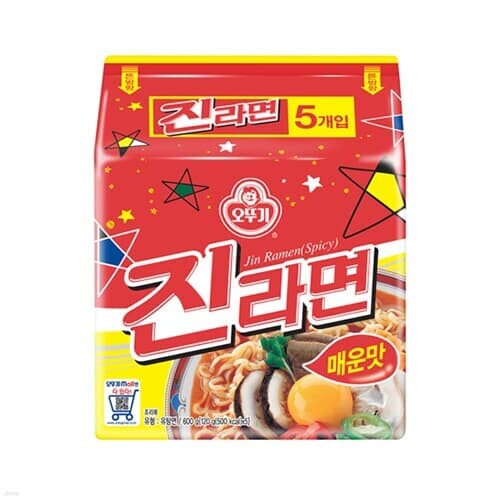 [오뚜기]진라면 매운맛 (120g X 5개)