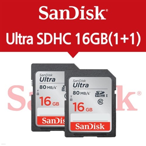 ũ ULTRA SDHC ޸ ī 16GB CLASS10 1+1