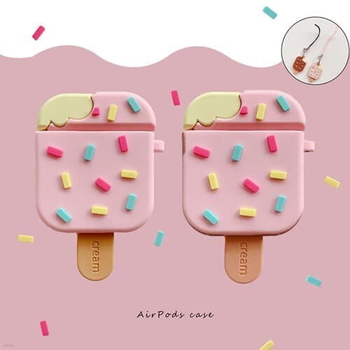 핑크초코 아이스크림 에어팟 호환 케이스 1or2세...