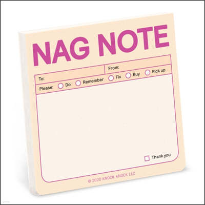 The Knock Knock Nag Note Sticky Notes (Pastel Edition)